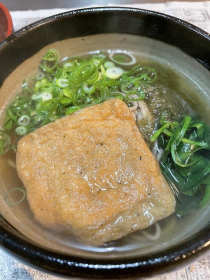 きつねそば　温かいそば