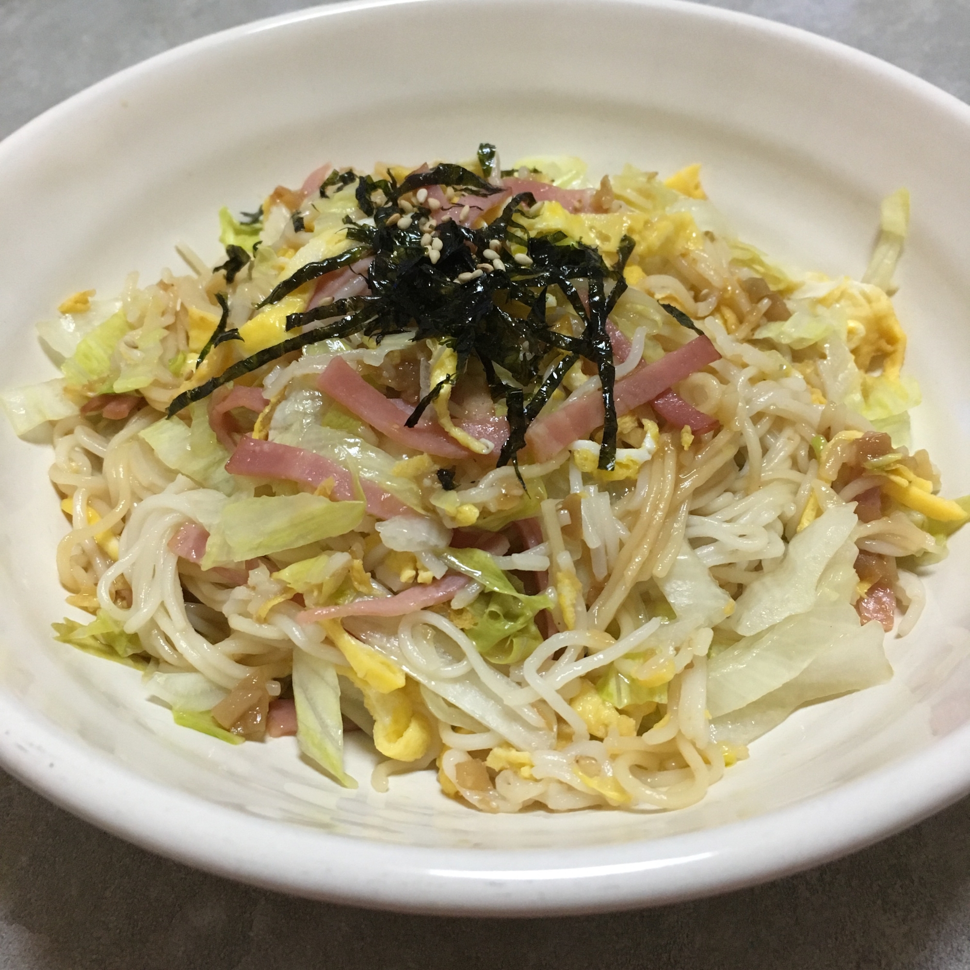 レタス＆ベーコンdeそうめんチャンプルー♪