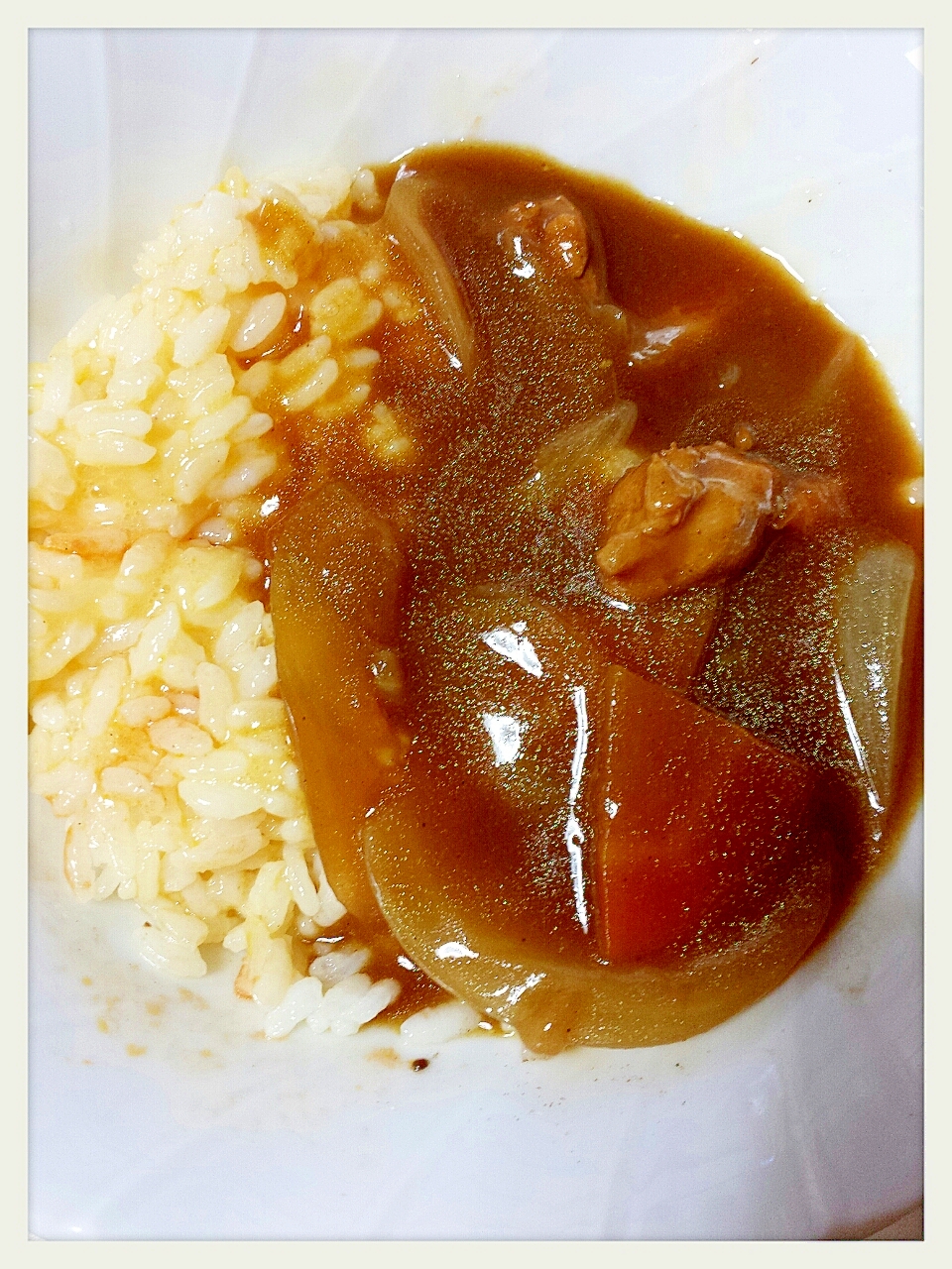 カレーの卵ご飯