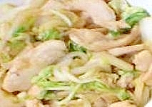 鶏むね肉と白菜の炒め物