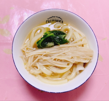 えのきとしめじと小ねぎのうどん