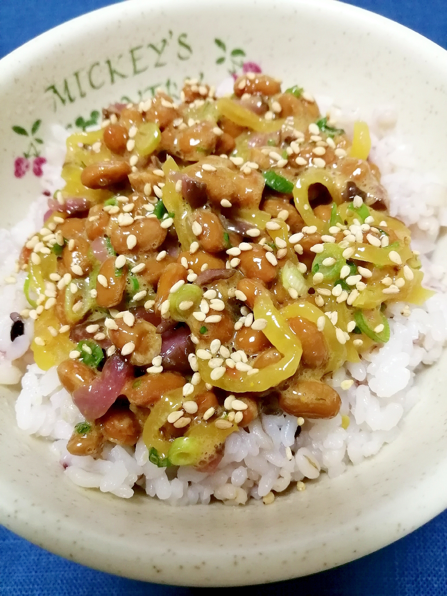 納豆の食べ方-しば漬け＆たくあん♪