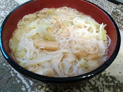 キャベツのみぞれにゅうめん