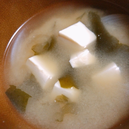 味が濃い　水切り豆腐の味噌汁