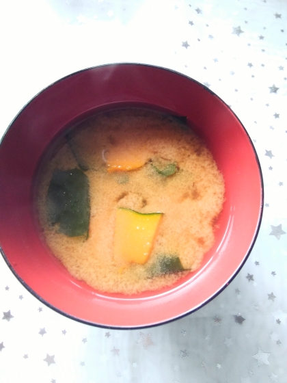 かぼちゃとわかめのお味噌汁✧˖°