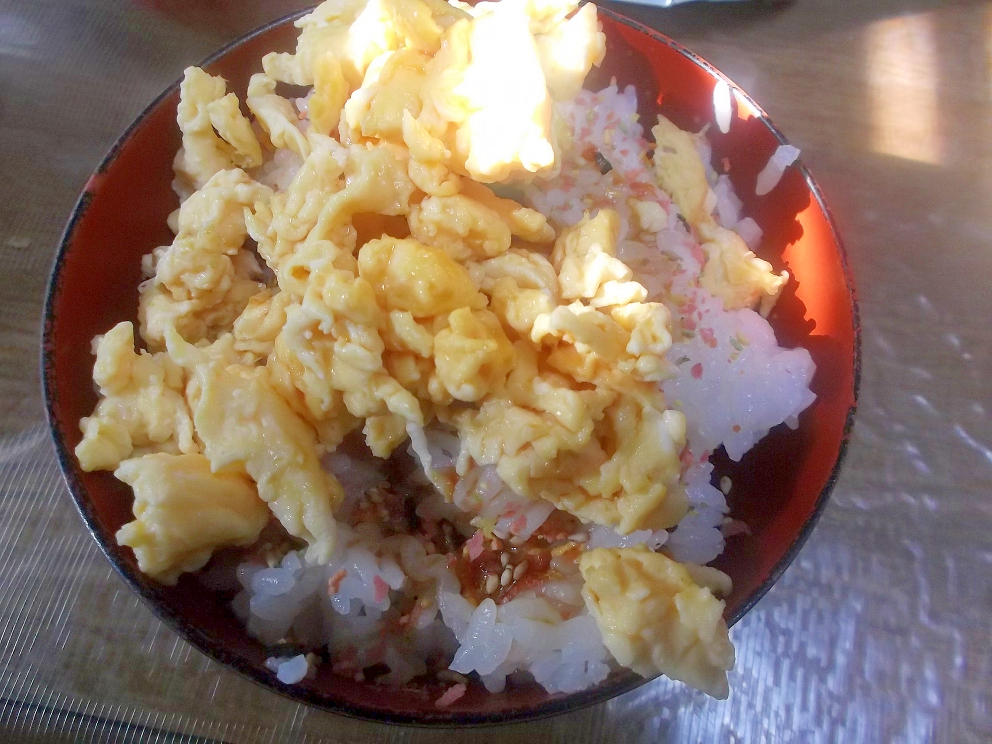 お手軽☆スクランブル・エッグかけご飯