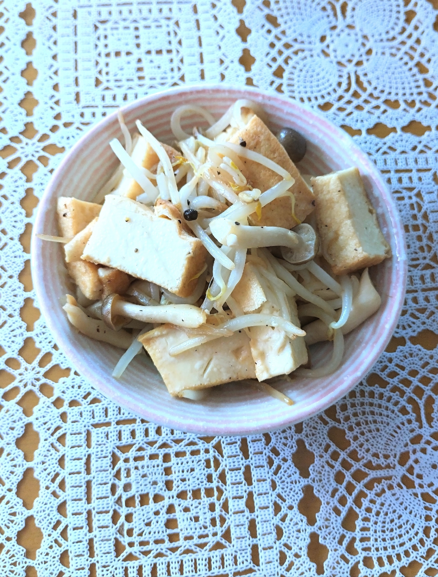 もやしと厚揚げの甘酢炒め☆