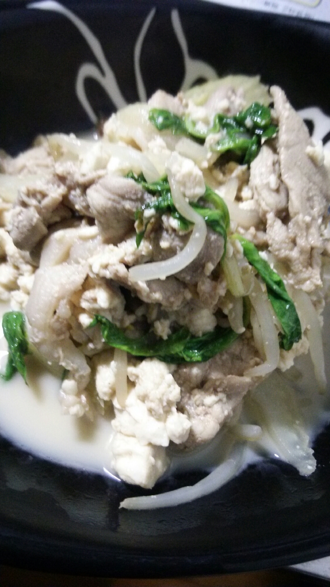 セロリとモヤシの豆腐チャンプルー