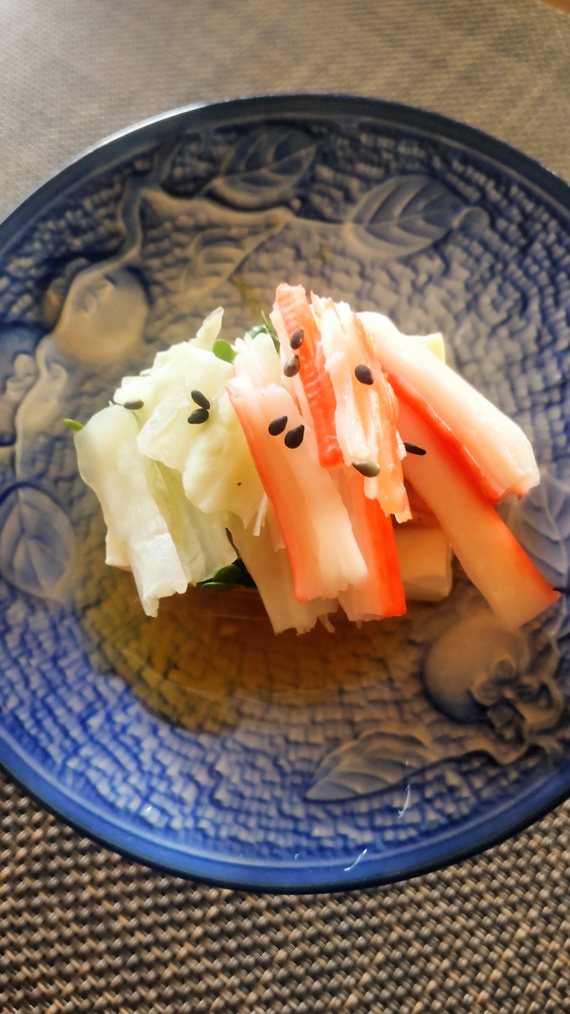 キャベツカニカマ冷奴