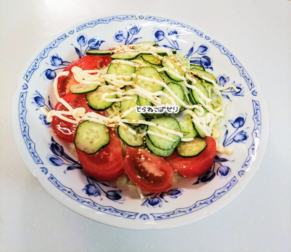 トマト☘️きゅうり☘️キャベツサラダ