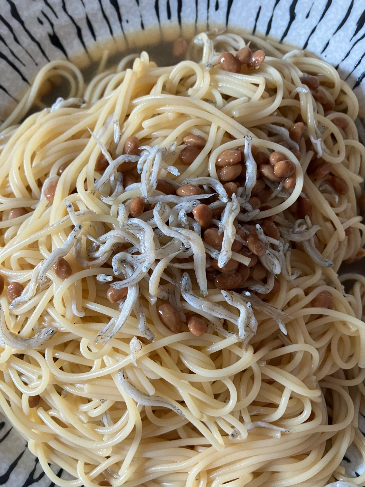 納豆じゃこパスタ