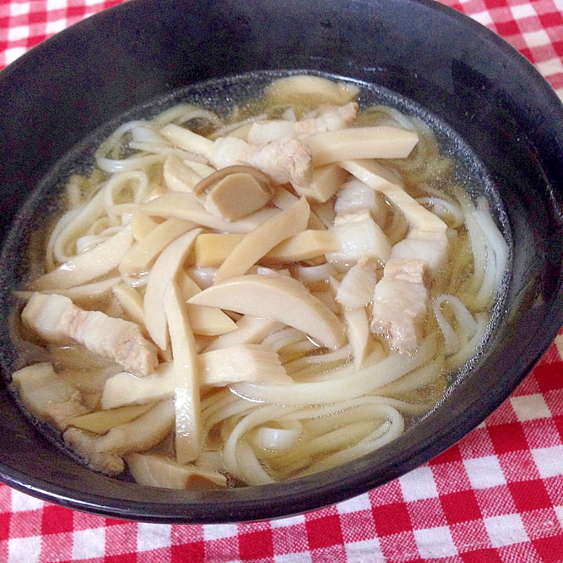 豚肉ときのこのうどん♡