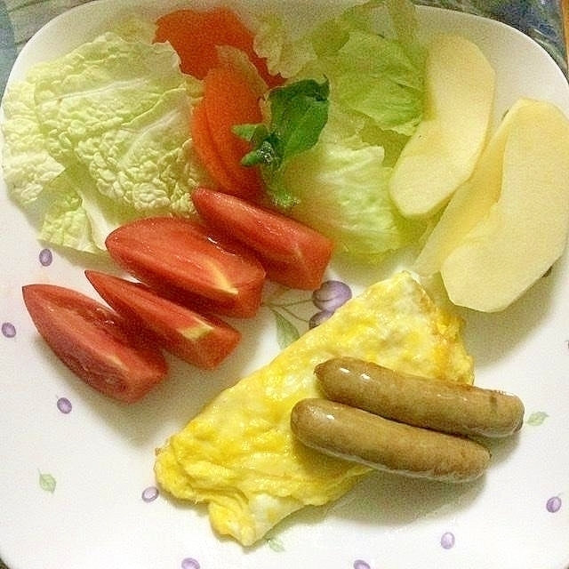 野菜たっぷりの朝食