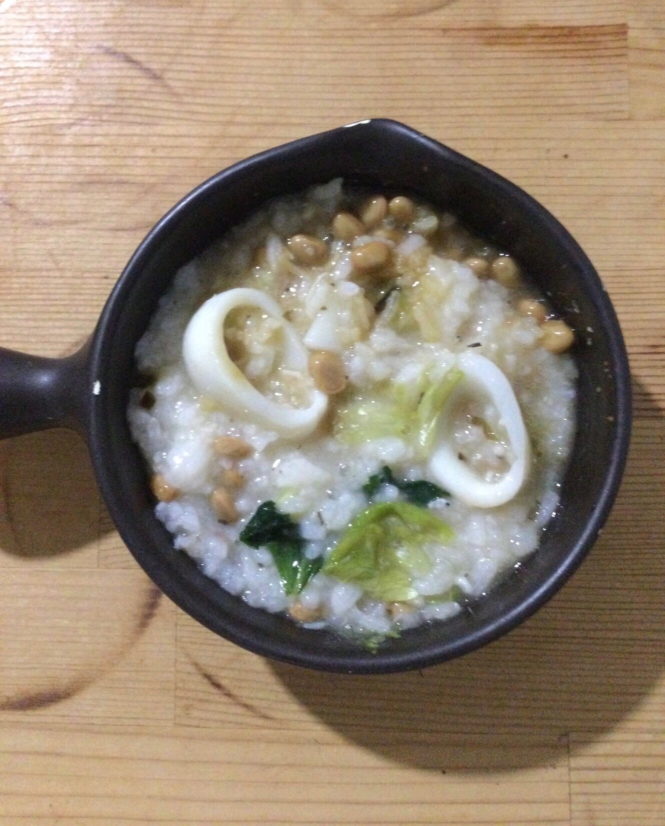 いか野菜納豆入りおかゆ♪