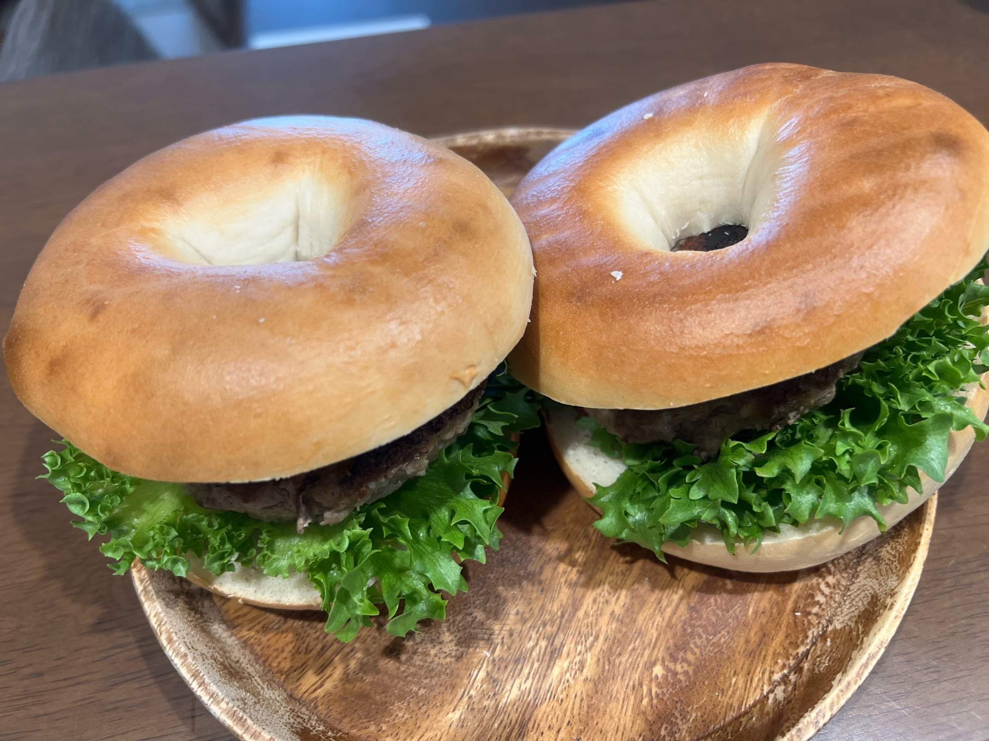 ベーグルのバーガー