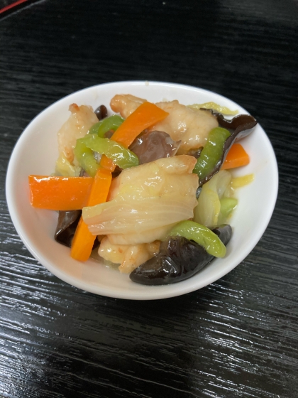 余ったお餅と野菜で♪鶏むね肉の中華あんかけ