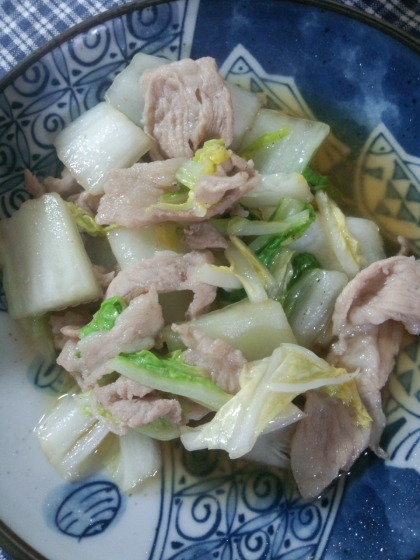 豚肉と白菜の甘辛炒め