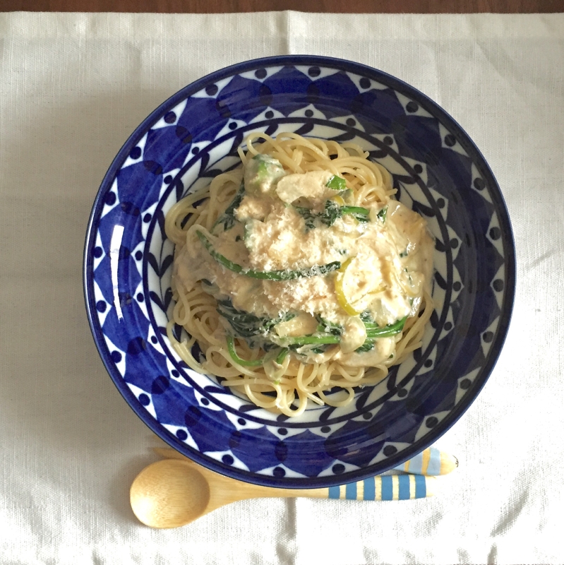 ルッコラとアボカドのツナクリームパスタ♡