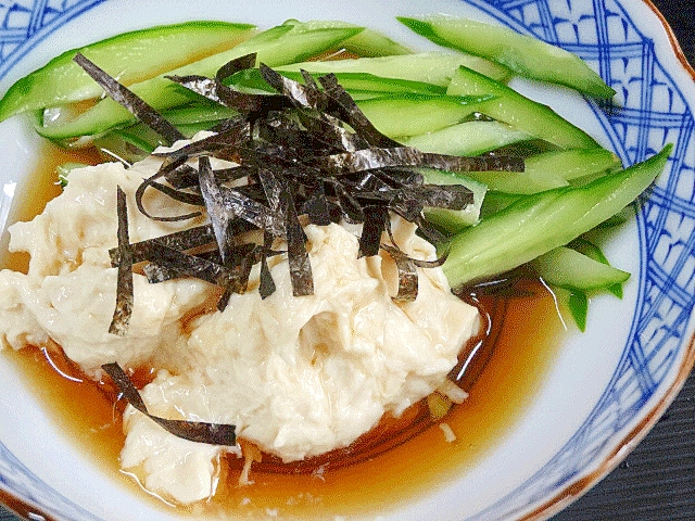 夏料理☆　「生ゆばときゅうり三杯酢」