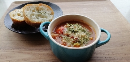 作らせていただきました。豆乳と味噌がトマトと合いますね！！美味しくいただきました。