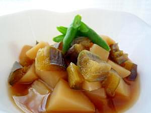 めんつゆで簡単！　新じゃがいもとナスの煮物