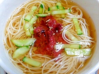 梅干しときゅうりのにゅうめん