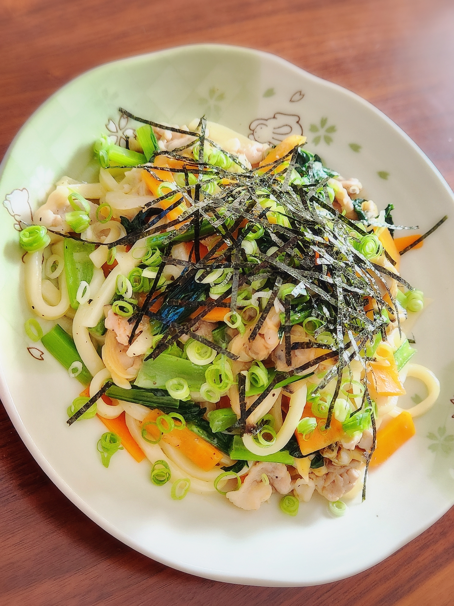 【主食】アサリと野菜の焼きうどん