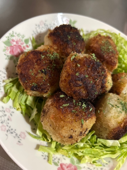 かぼちゃほくほく♡チーズがとろーり♡美味コロッケ♡