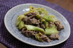 とろける白菜と牛肉の炒め物