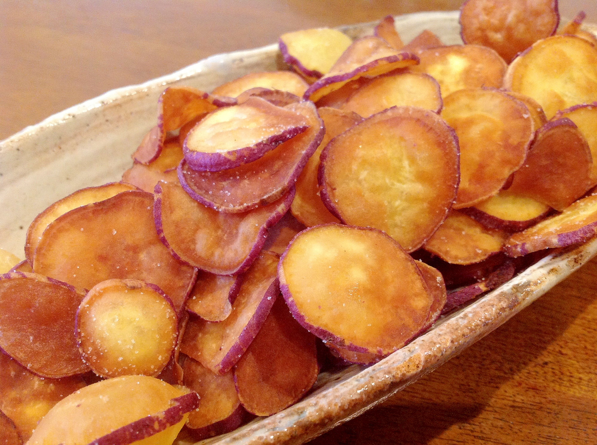 カリカリッ さつまいもチップス レシピ 作り方 By クロッチェ 楽天レシピ