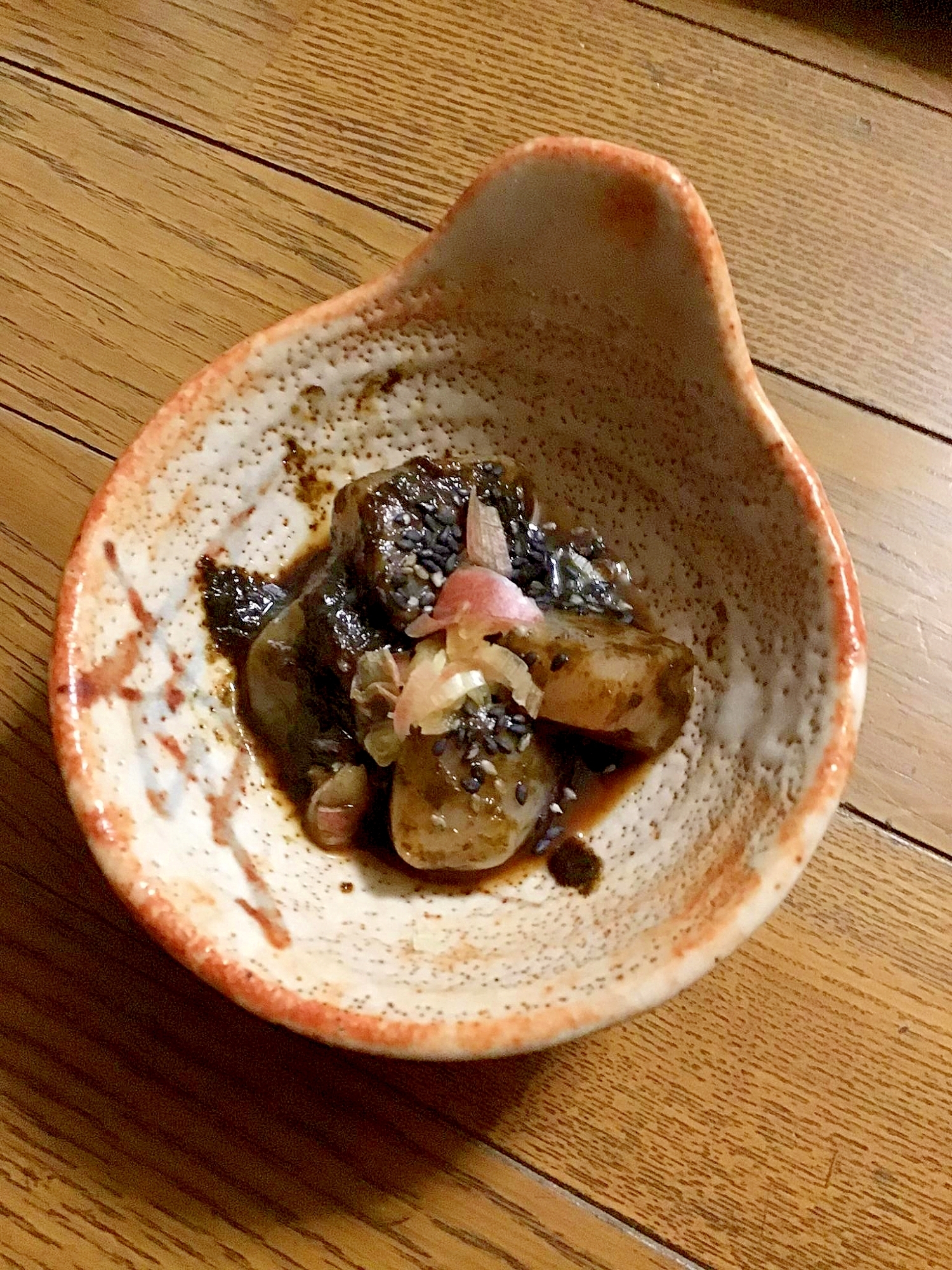 海苔の佃煮のこんにゃくの炒め煮。