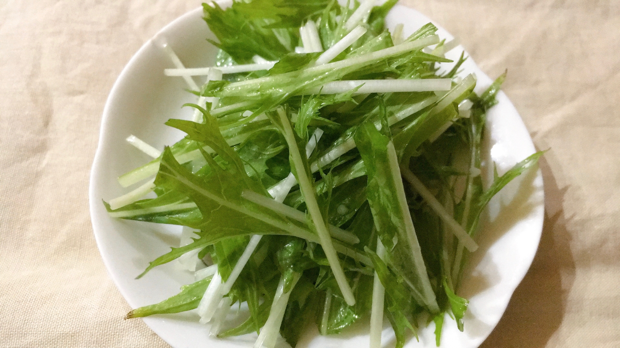 サラダ水菜の中華風和え