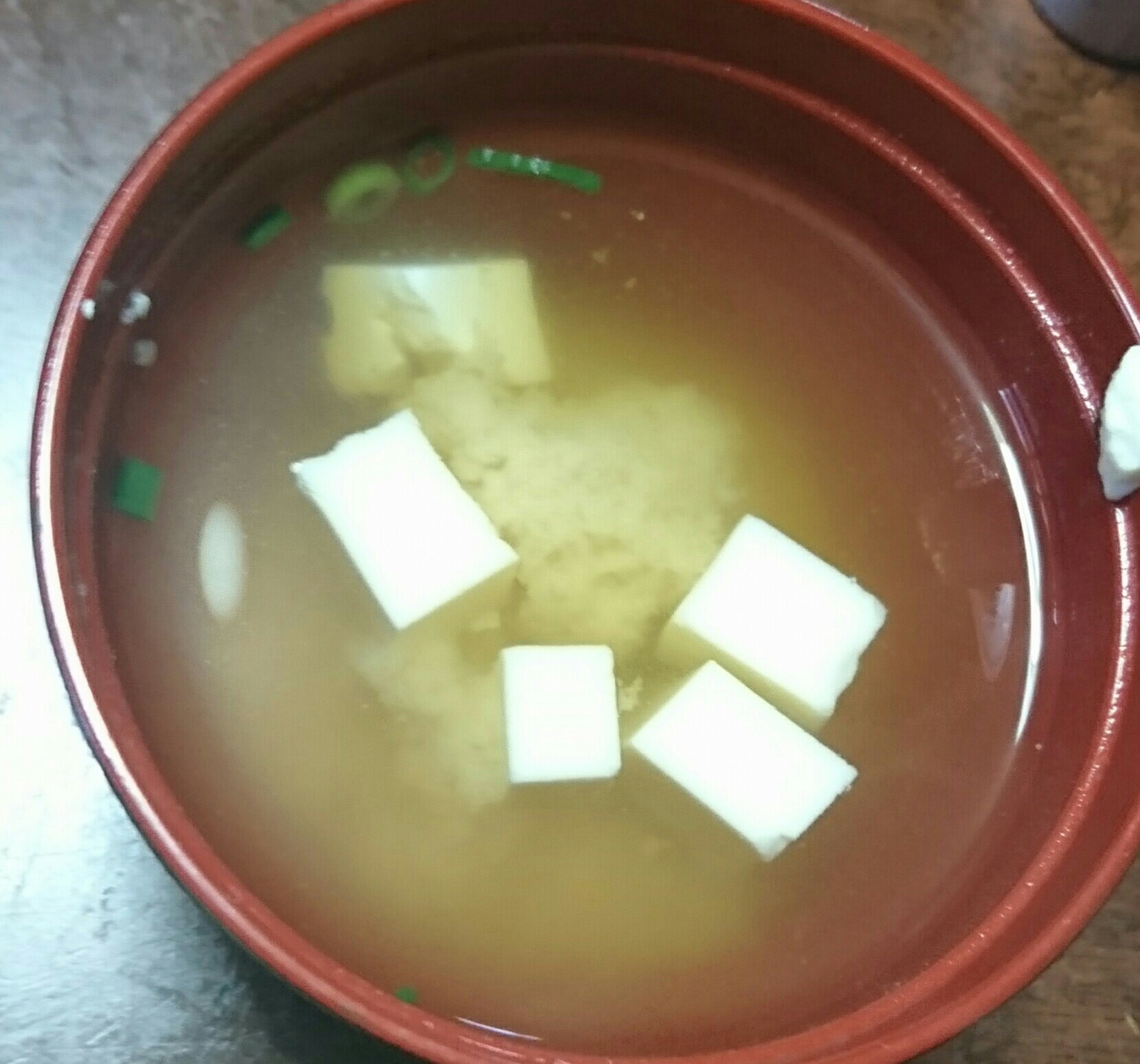お酢いり豆腐味噌汁
