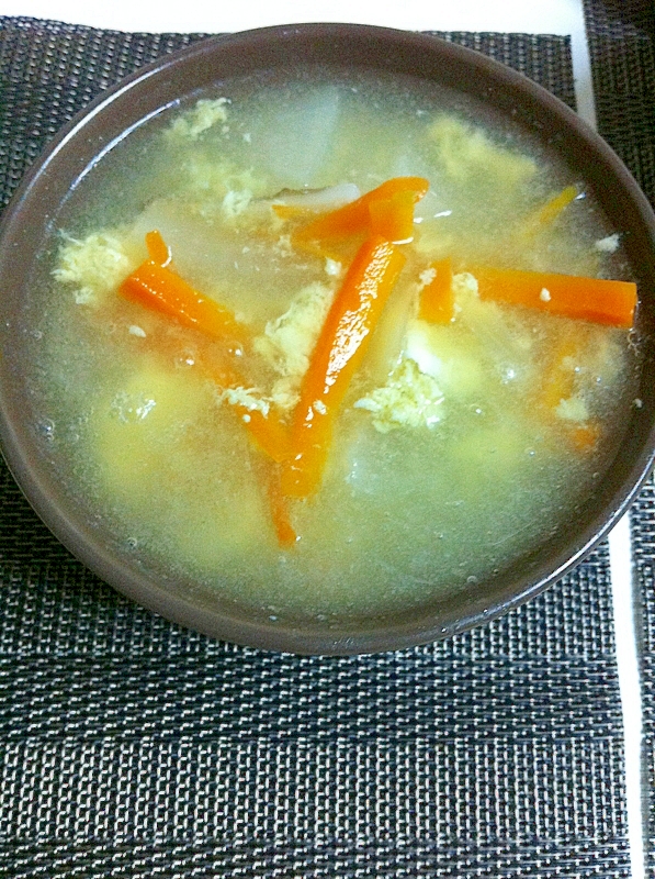 香味ペーストの中華風野菜たっぷりスープ☆