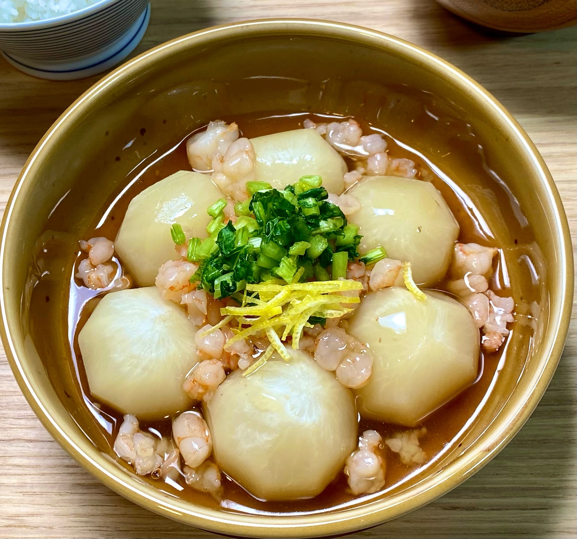かぶのえびそぼろあん