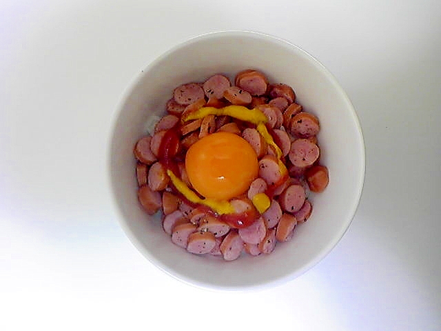 レンジでウインナー丼