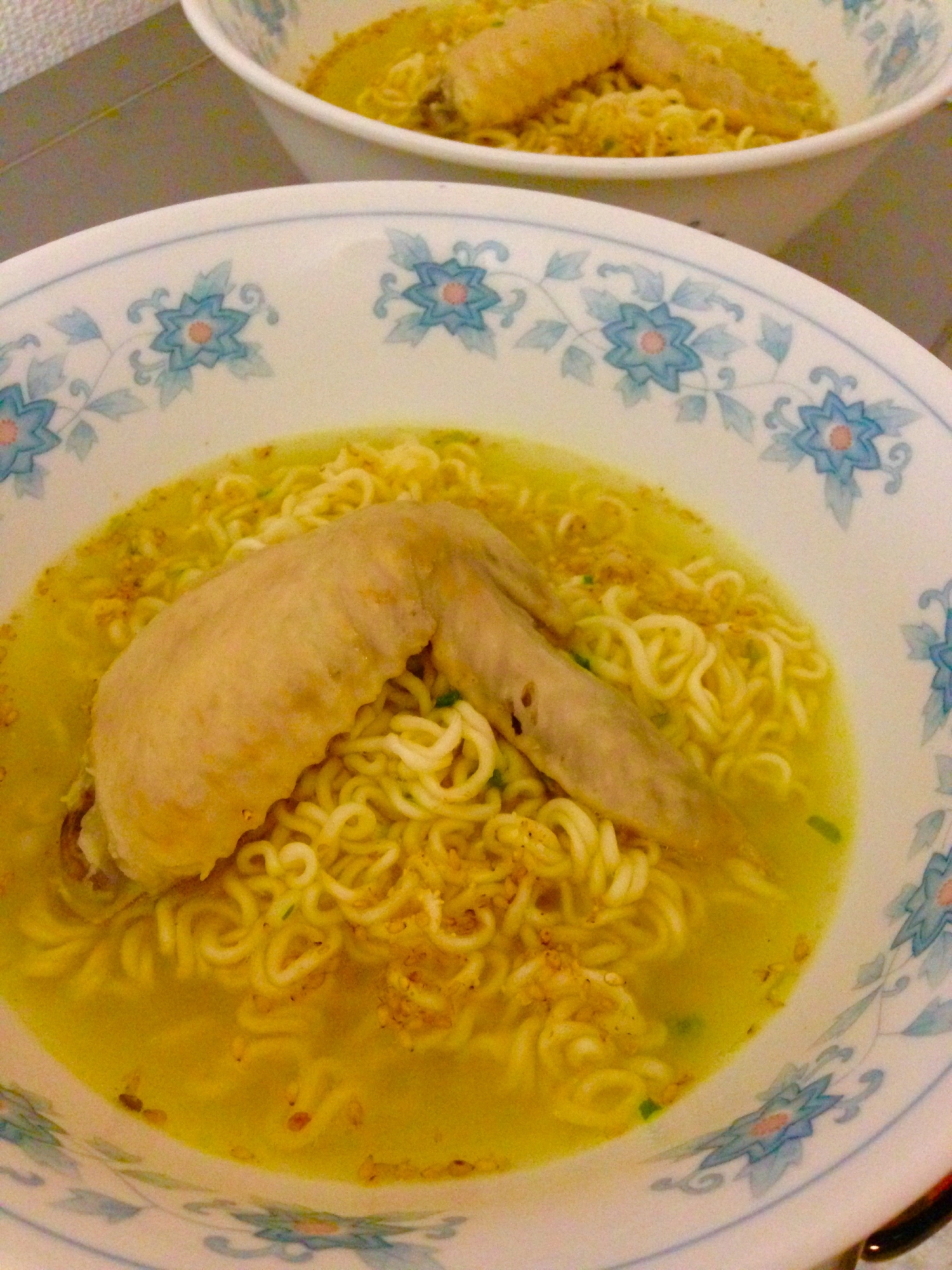 炊飯器1つで作るサッポロ一番塩ラーメン手羽入り♪