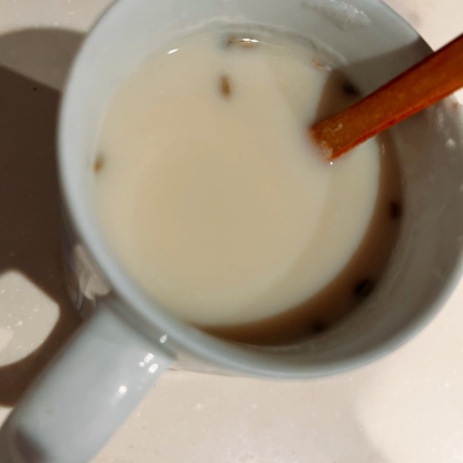 豆乳で、ホットで作っても美味しかったです。良いレシピを知れて嬉しい！ありがとうございました！