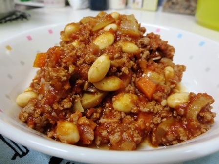 給食の味!大豆のチリコンカン