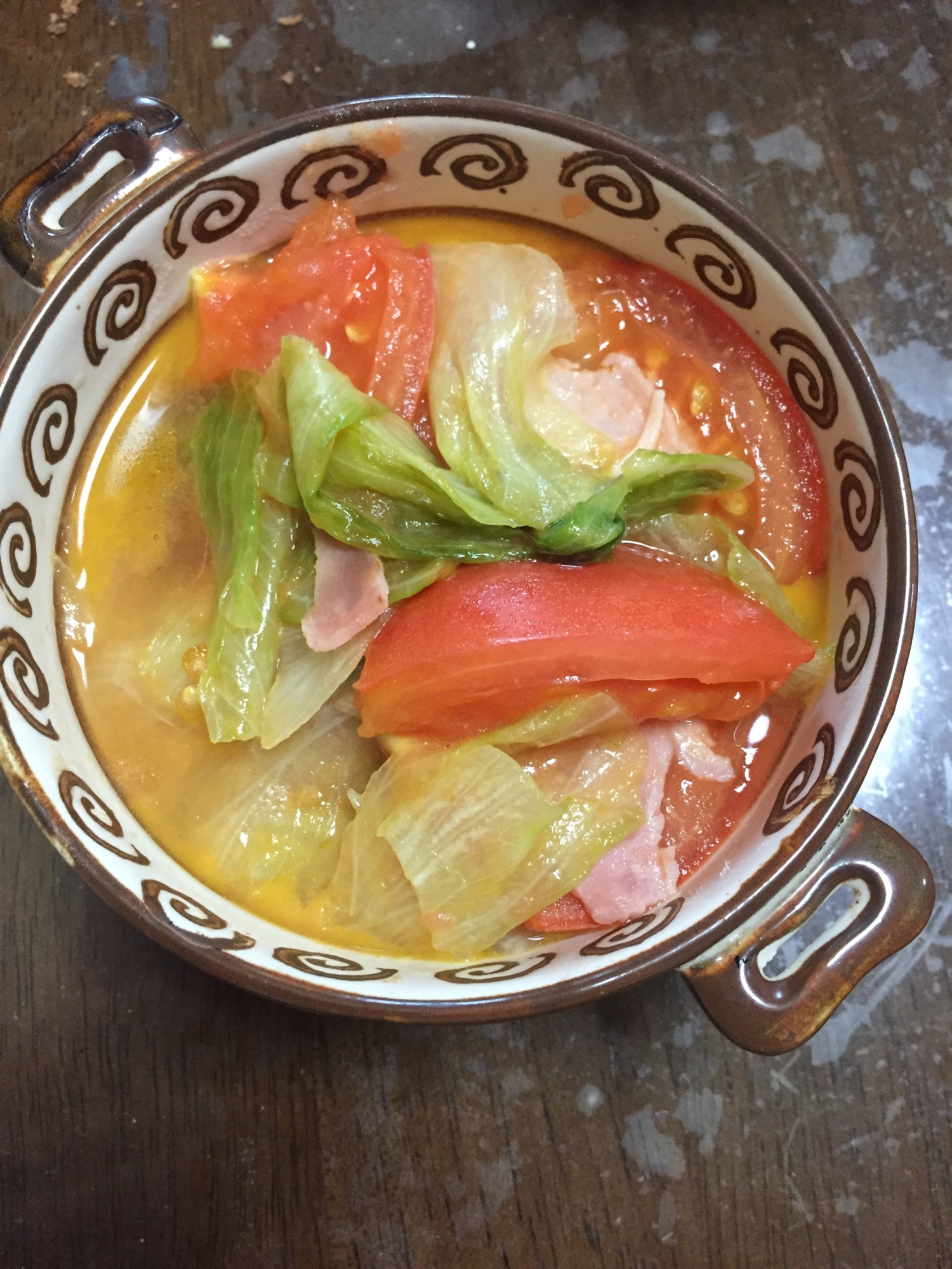 トマトとレタスとキャベツ煮