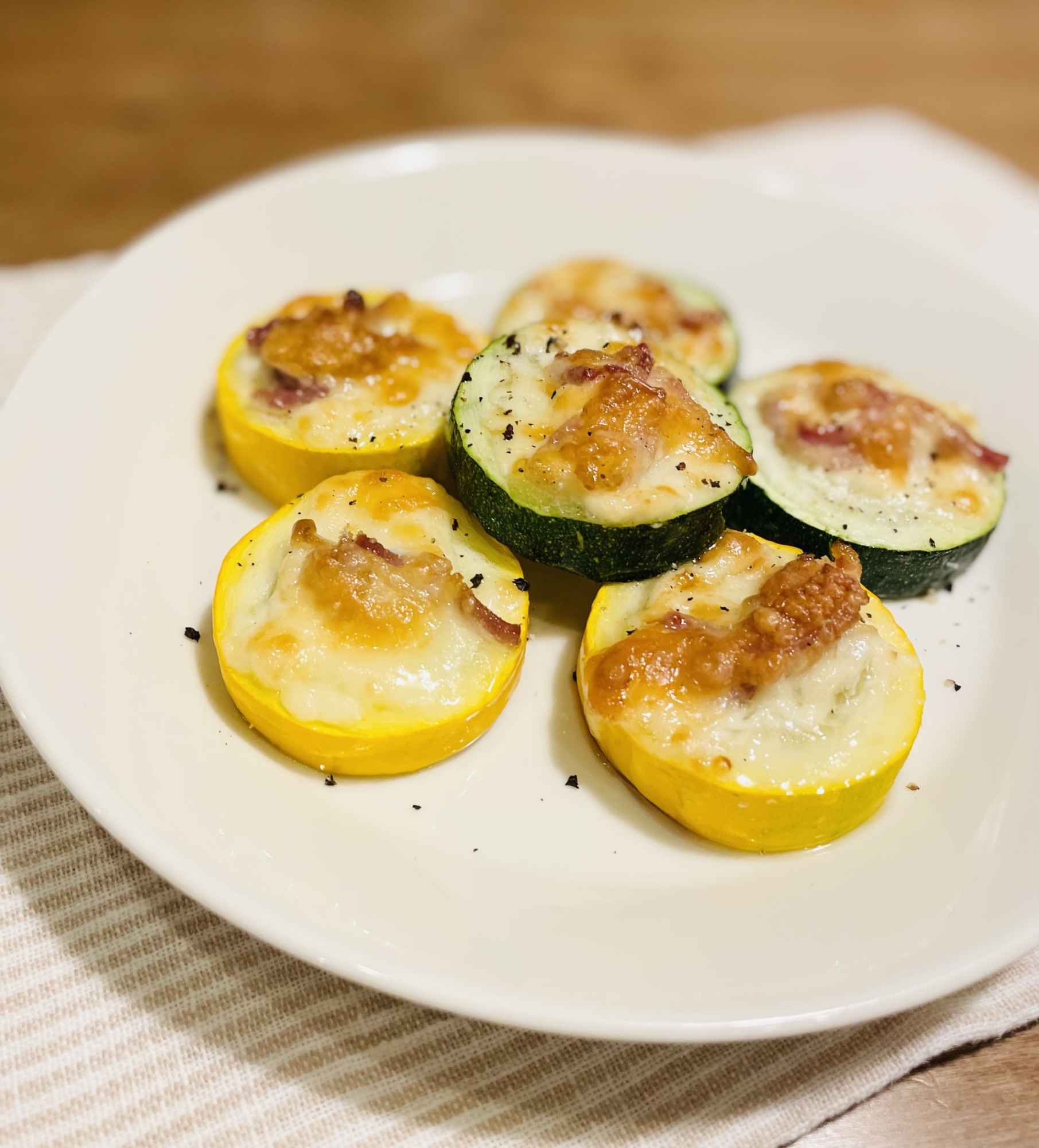 ♪ズッキーニのベーコンチーズ焼き♪