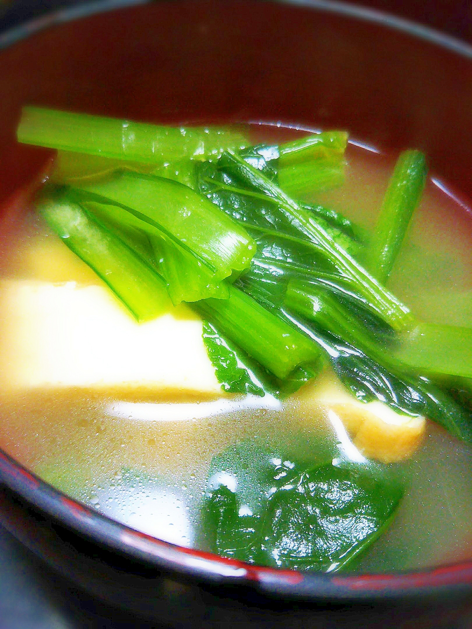 小松菜と揚げのすまし汁