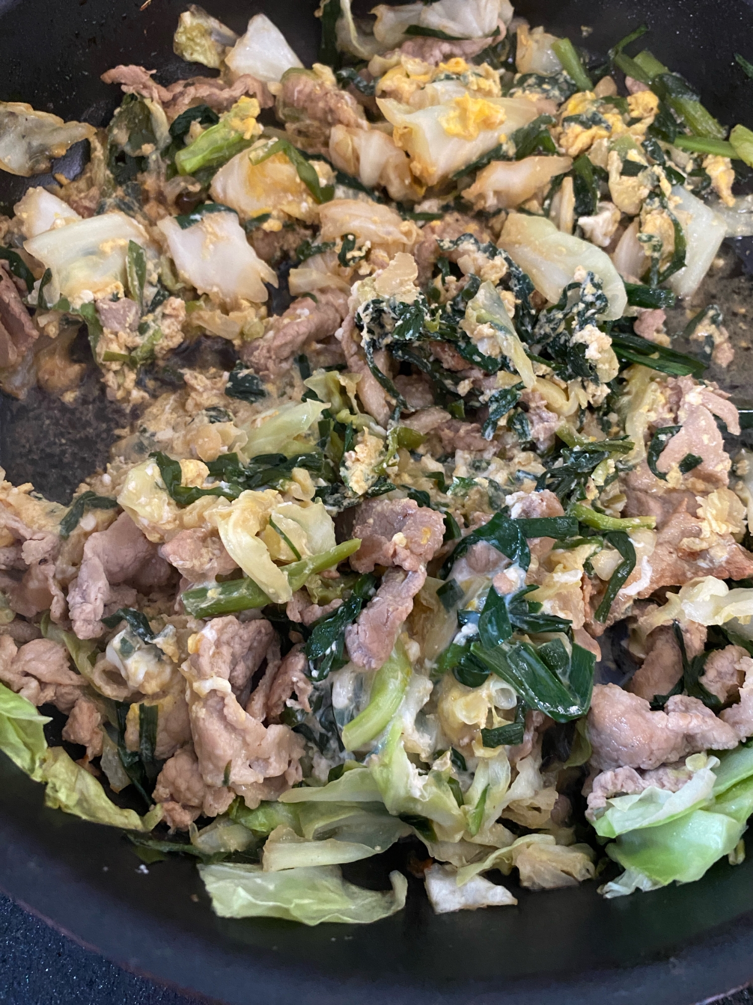 ニラ玉キャベツ豚
