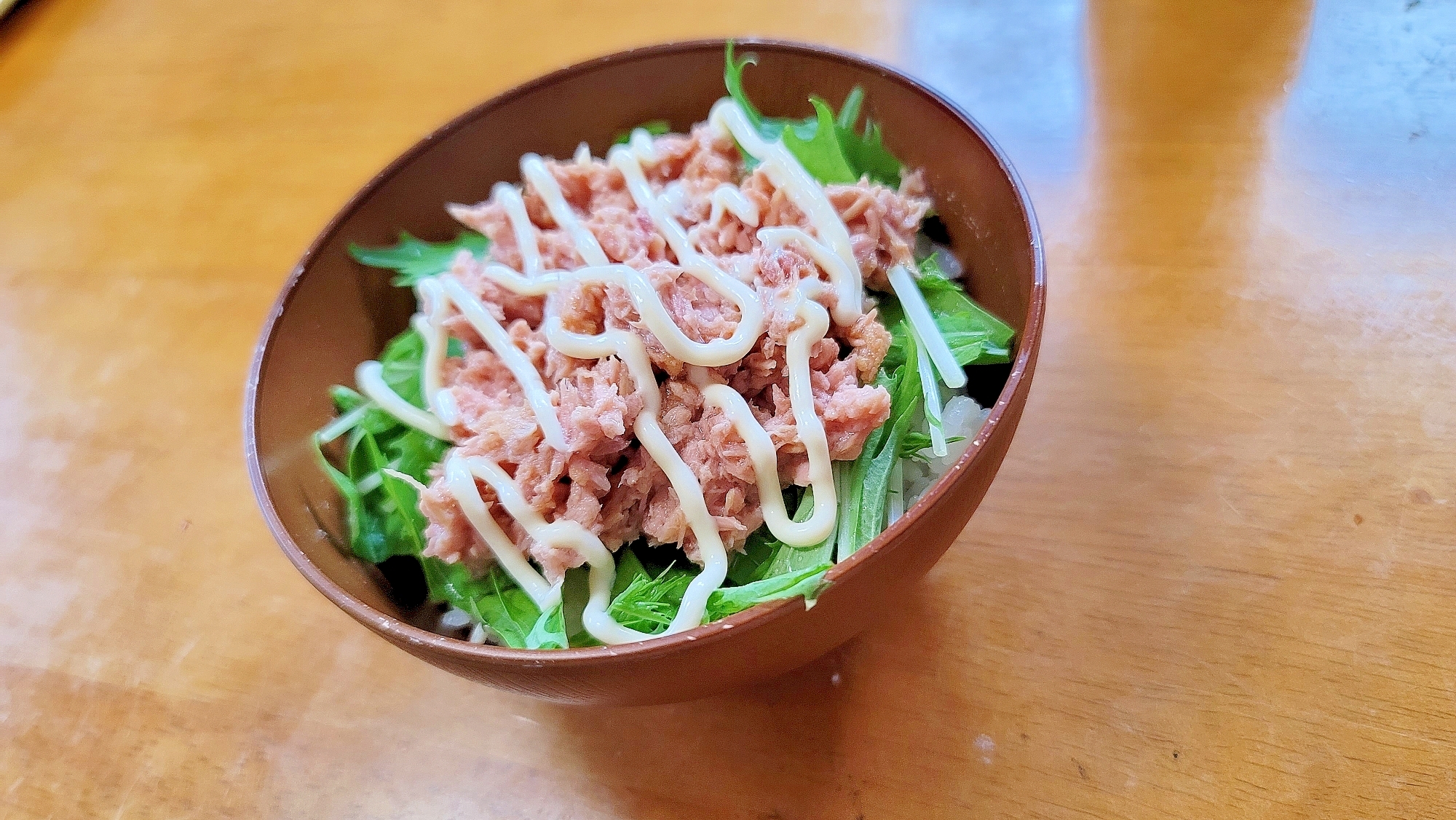 水菜のツナマヨ丼