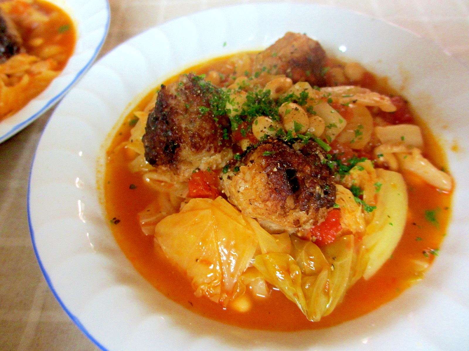 ミートボールと大豆とキャベツのトマトシチュー レシピ 作り方 By Mococo05 楽天レシピ ミートボールと大豆とキャベツのトマトシチュー レシピ 作り方 By Mococo05 楽天レシピ