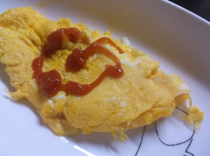 レンジで1分半♪ふわとろクリームチーズオムレツ★