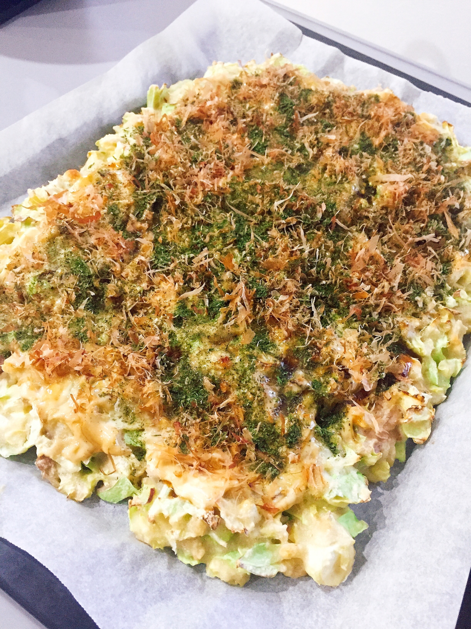 洗い物が少なくて済む!オーブンでお好み焼き