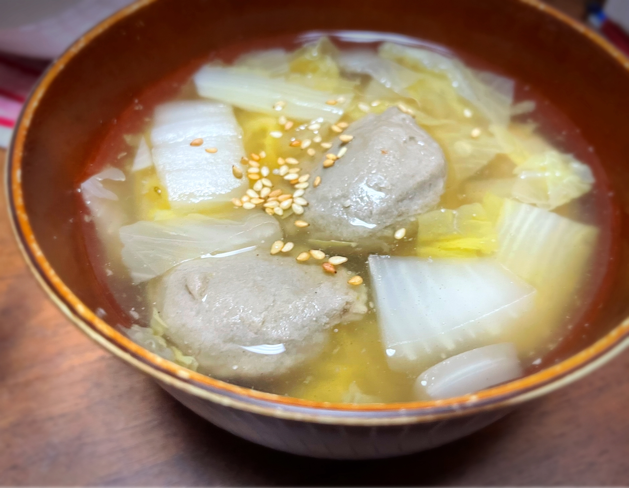 【白菜たっぷり】お手軽つみれ汁