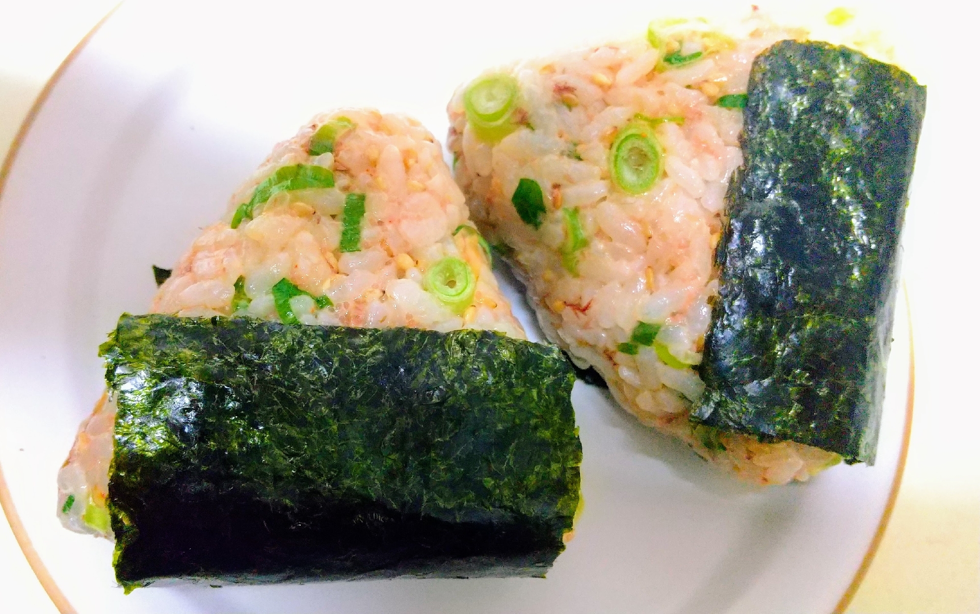 明太ねぎマヨめんつゆおにぎり