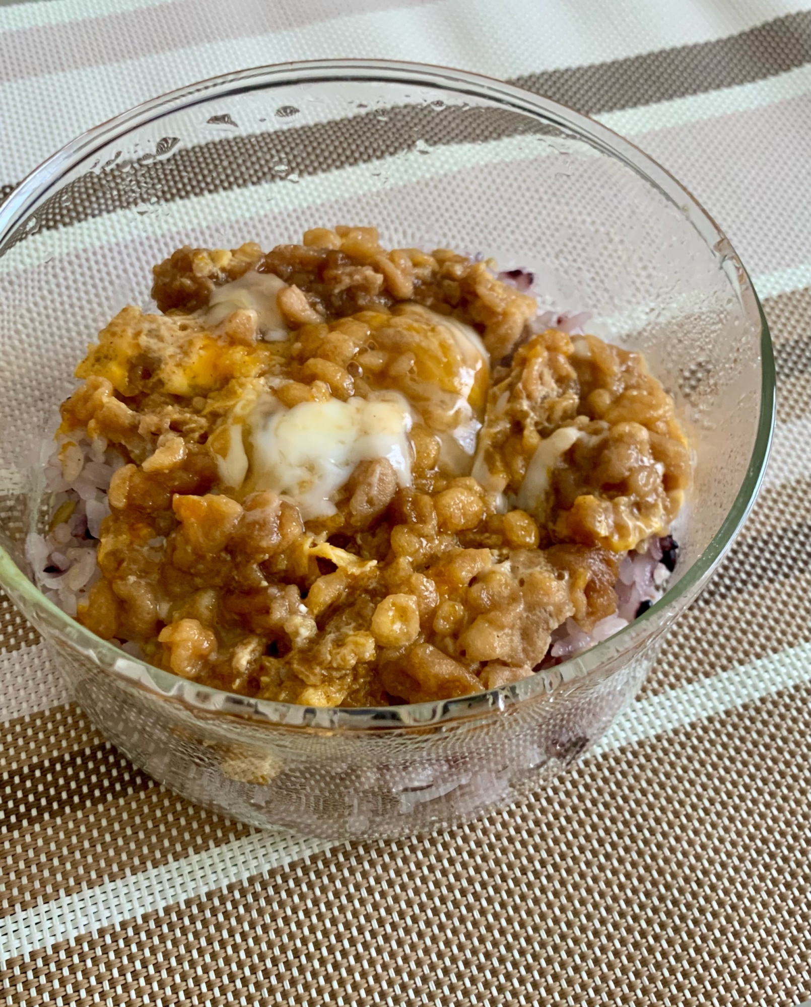 レンジで☆天かす卵とじ丼ぶり
